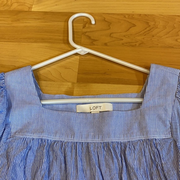 Loft XS blue and white striped blouse - Picture 6 of 7